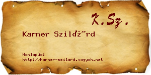 Karner Szilárd névjegykártya