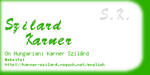 szilard karner business card